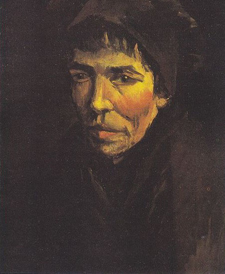 Head of a Peasant Woman with a dark hood